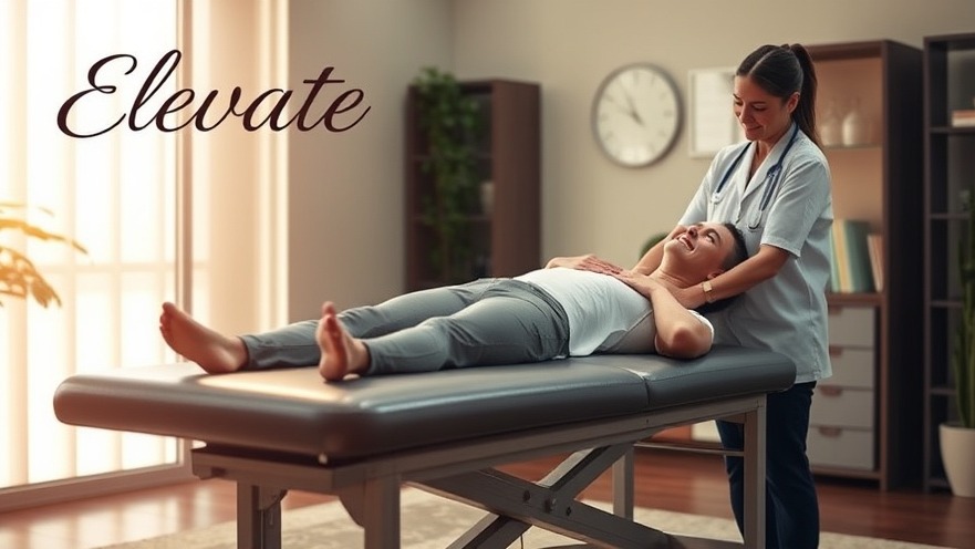 Chiropractic care at Elevate Practice: smiling chiropractor adjusting relaxed patient.