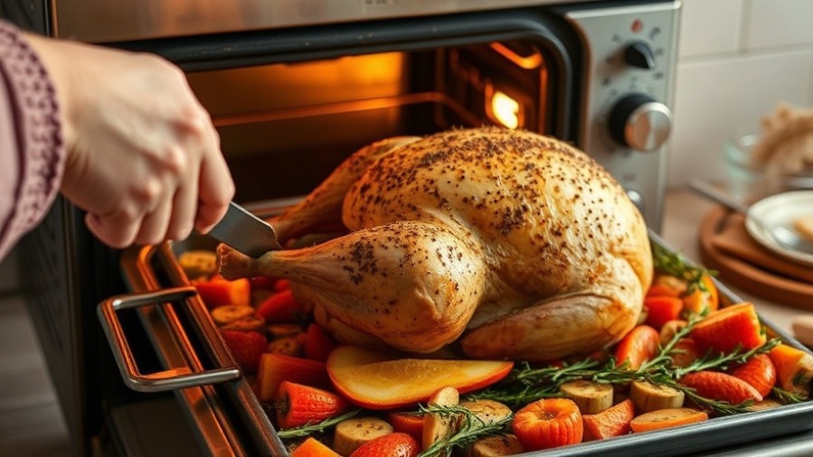 Baking turkey with gratitude, celebrating local flavors and community diversity.