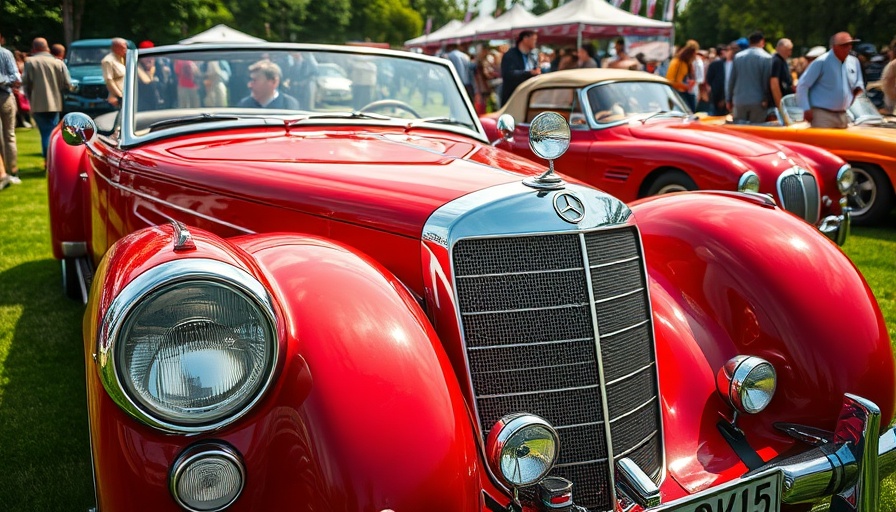 Vintage Mercedes car at Father's Day Car Show in Akron