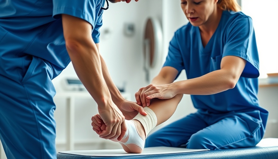Physiotherapy for Athletic Performance: Ankle treatment by a physiotherapist.