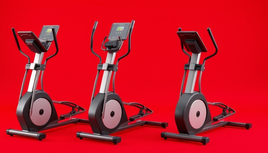Best elliptical machines for low-impact cardio workout on vibrant red background.