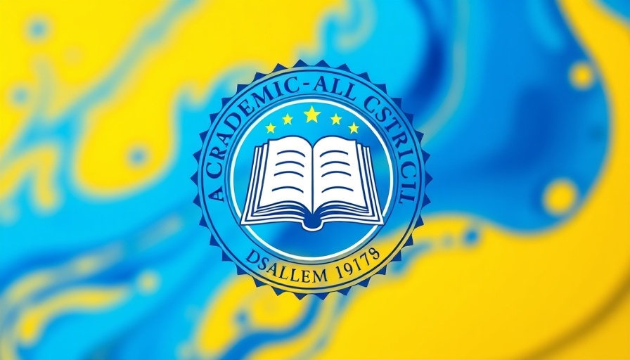 Tritons Academic All-District Recognition logo on vibrant background