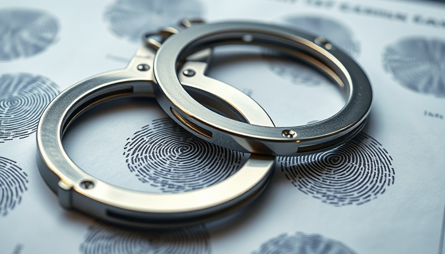 Handcuffs on fingerprint sheet symbolizing Nintendo games theft investigation.