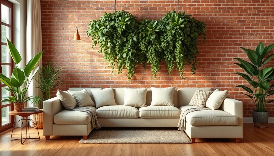 Bohemian brick red wall paint design in cozy living room.