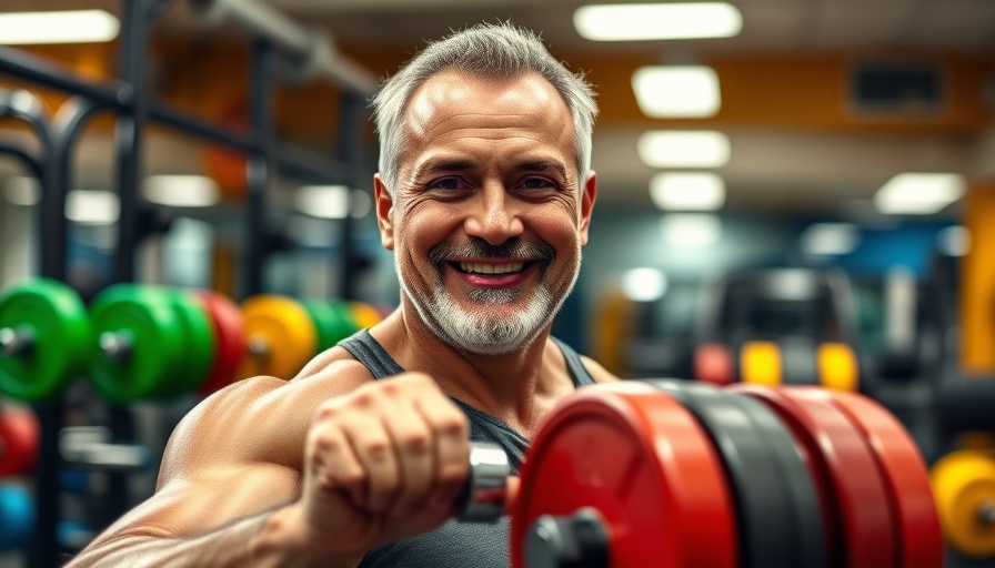 Man at gym lifting weights, Zone 2 Cardio environment.