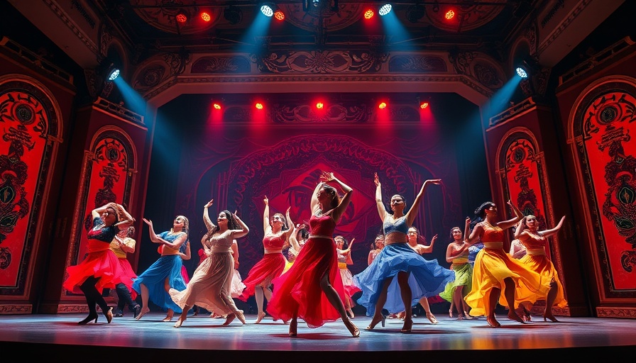 Moulin Rouge Musical San Diego colorful stage performance with dancers.