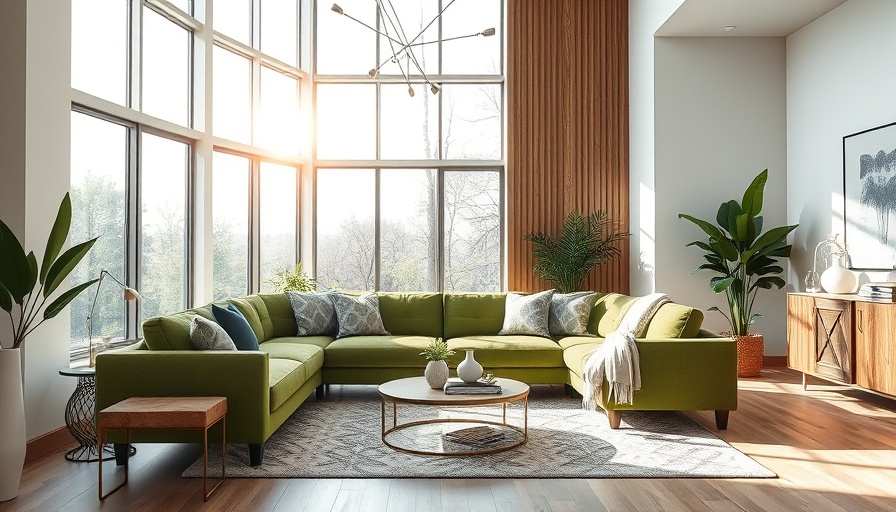 Chic living room with green sofa and sunlight, Create Your Dream Breakfast Nook