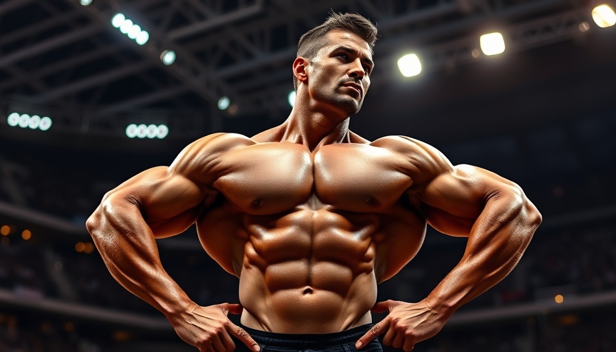 Rubel Mosquera's impressive physique at bodybuilding competition stage.