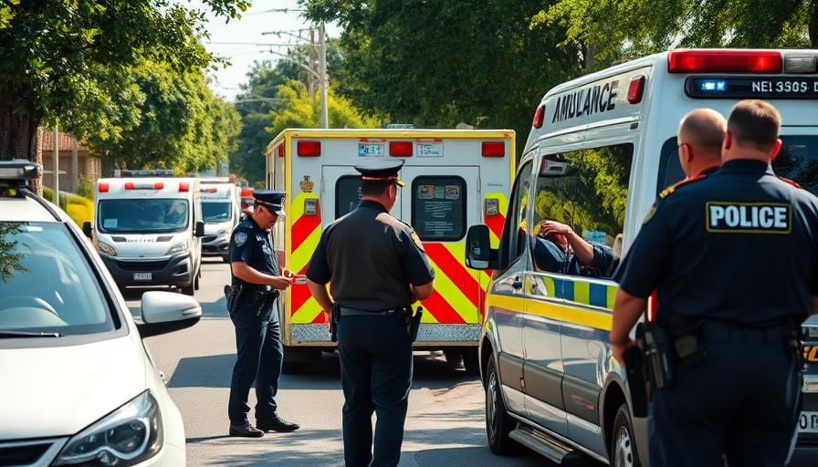 Active San Antonio stabbing investigation with police cars and ambulance.