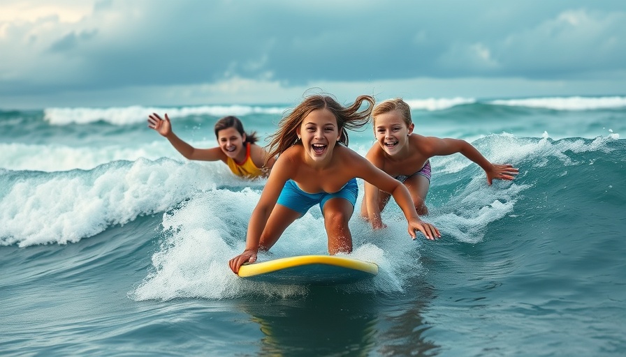 Surf Camp for Autistic Youth: Young surfers enjoy ocean waves at camp.