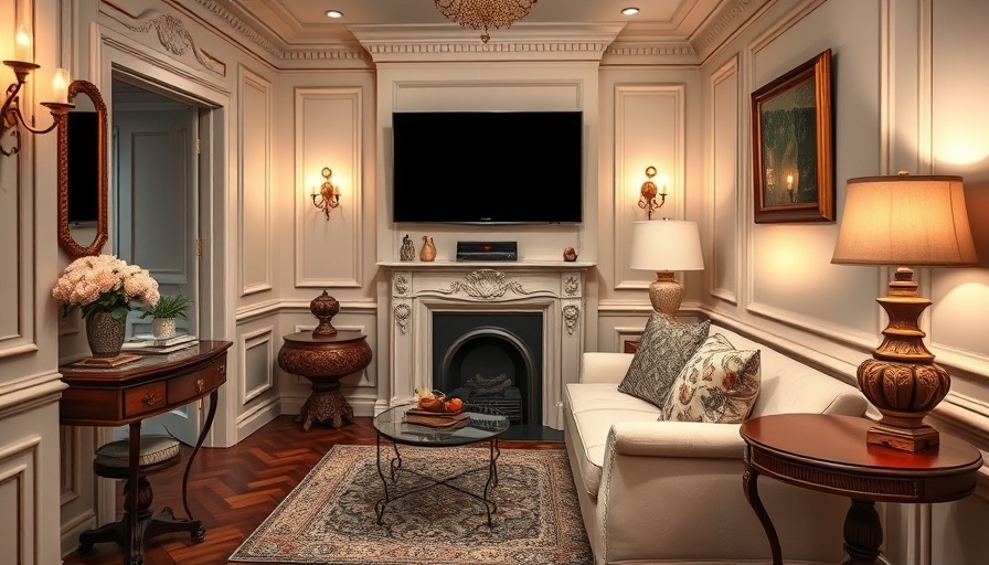 Cozy narrow living room with compact sofa and elegant decor.