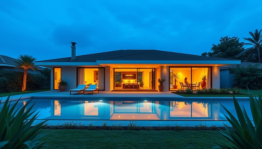 North County San Diego luxury single-story home during blue hour.