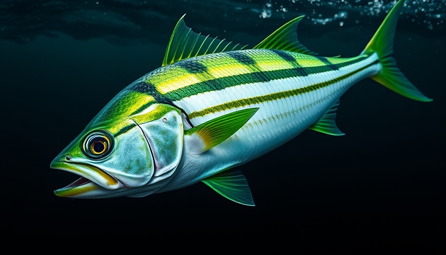 Epic Bonito Run in San Diego 2024, vivid striped bonito fish in deep water.