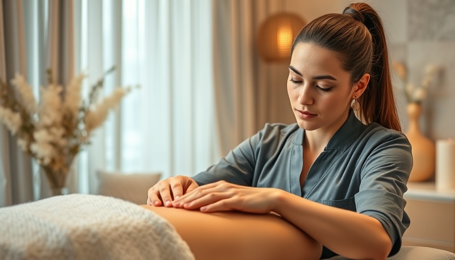 Massage therapist providing relaxing treatment in serene spa setting