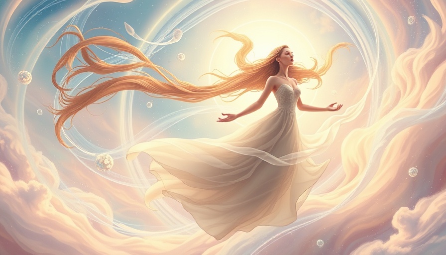 Ethereal figure illustrating guided imagery for collective resilience.
