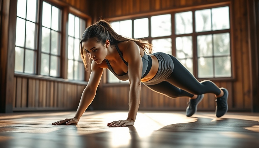 Focused woman doing side plank indoors for fitness goals.