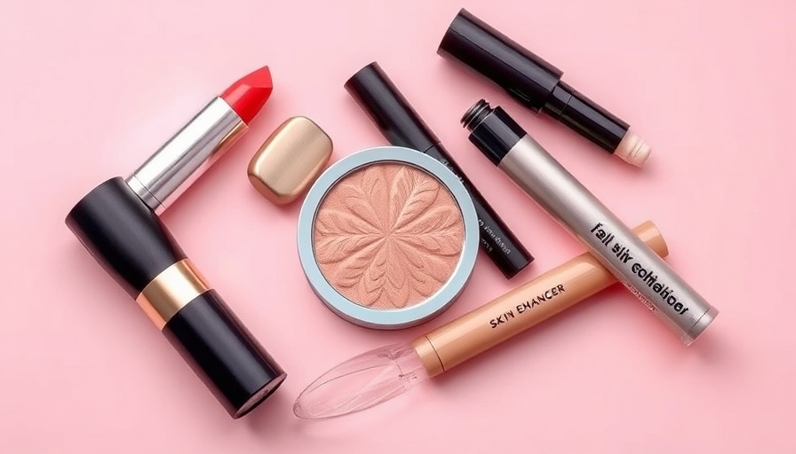 Best makeup for mature skin: diverse product selection.