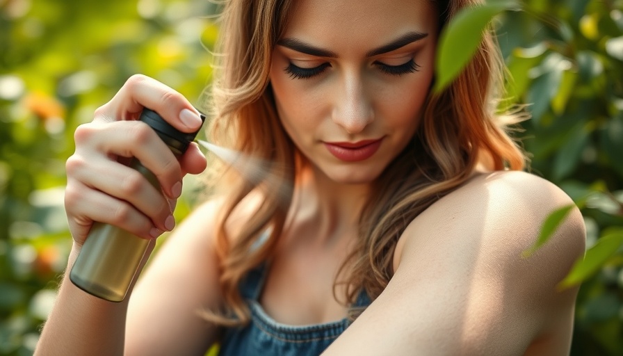 Woman using natural solutions for wasps and yellow jackets outdoors.