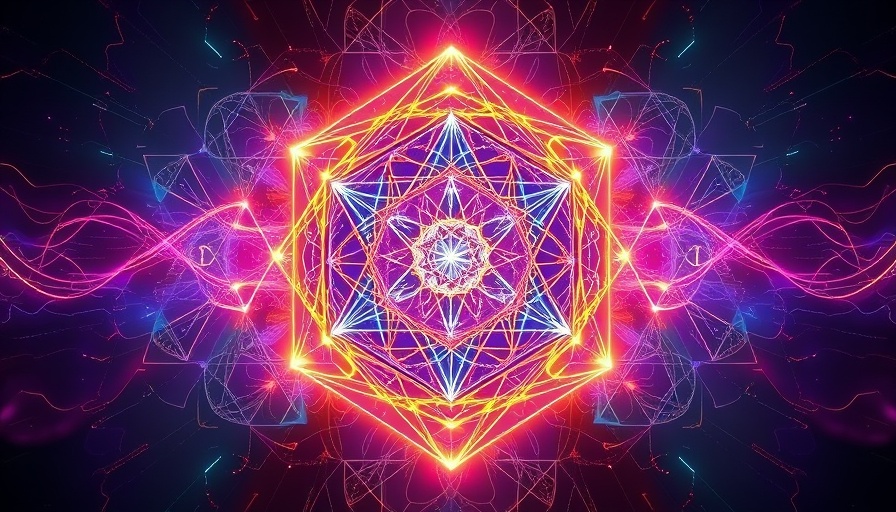 Vibrant Metatron's Cube illustration for energy clearing
