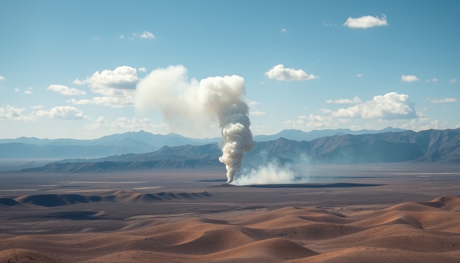 Smoke rises from Dale fire in Riverside County, prompting evacuation orders.