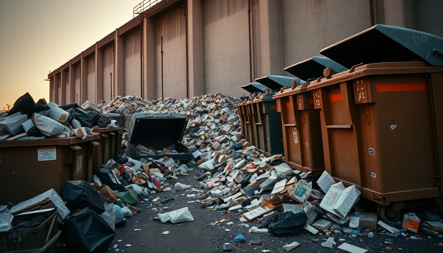 Overflowing dumpsters in Chula Vista during trash strike.