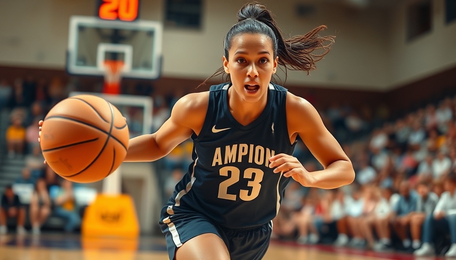 WNBA All-Star energetically playing in a basketball game.