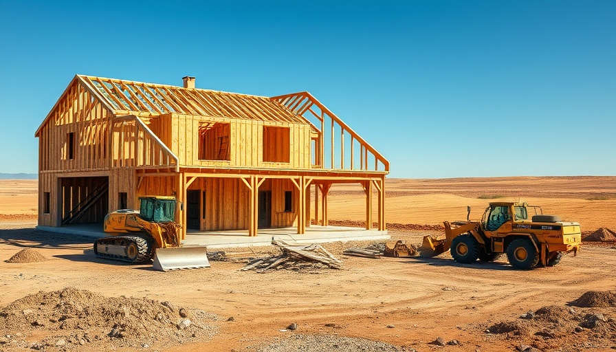 Single-Family Building Permits Fresno, construction site with machinery and house.