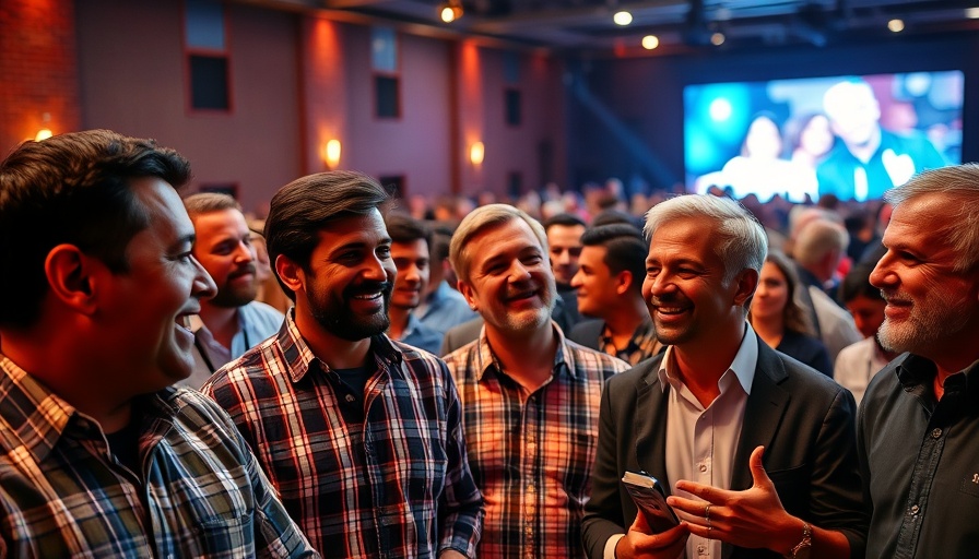Group of men speaking at Texas democratic fundraising event 2026.