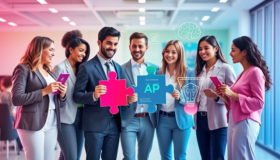 Illustration of teamwork and AI in business to boost Martech ROI.