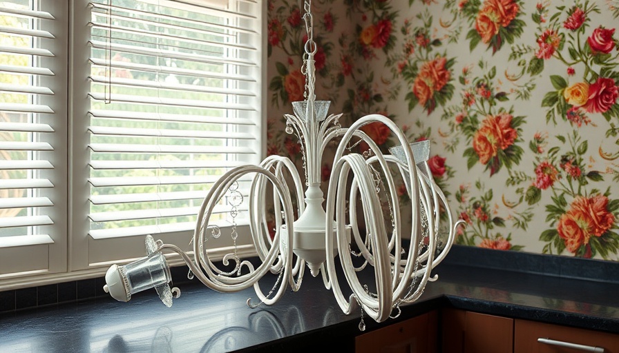 Unassembled chandelier parts on counter; importance of taking a break emphasized.