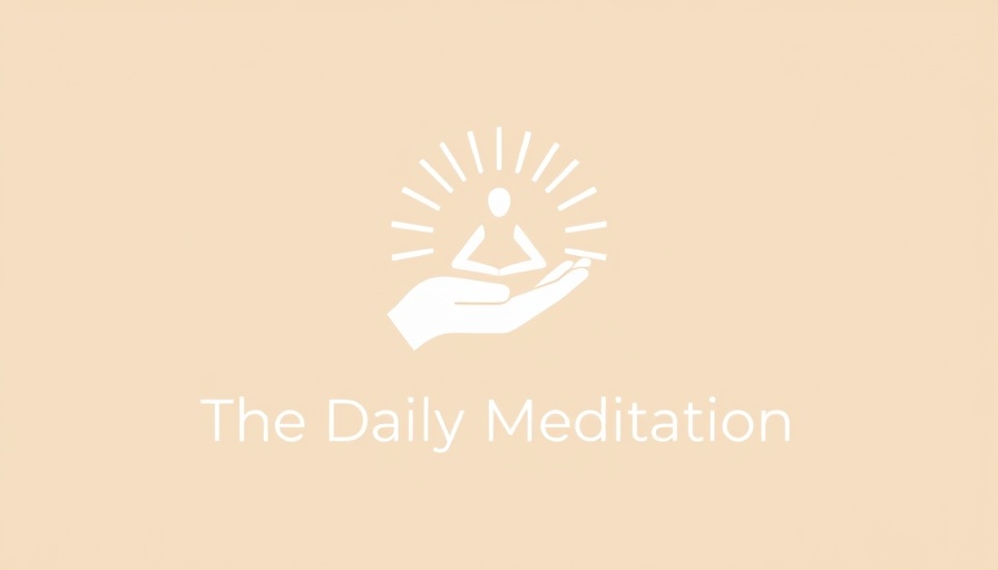 Guided meditation for concentration logo with serene imagery.