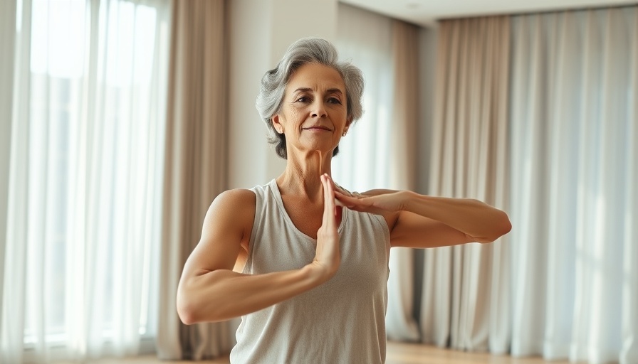 Yoga for hot flashes: Woman practicing yoga tree pose