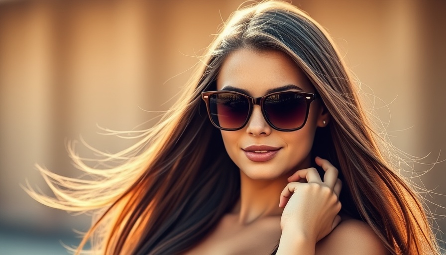 Trendy young woman with long hair posing confidently outdoors.