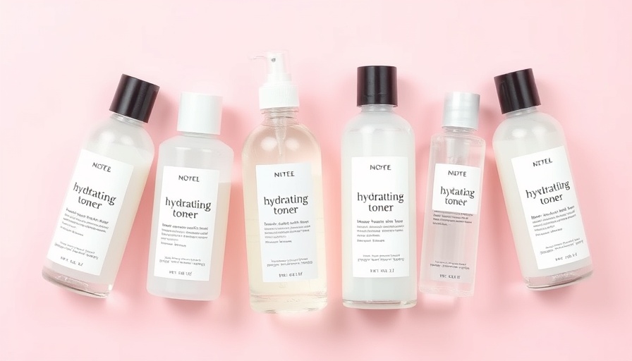 Hydrating toners for dewy skin in elegant minimalist design.
