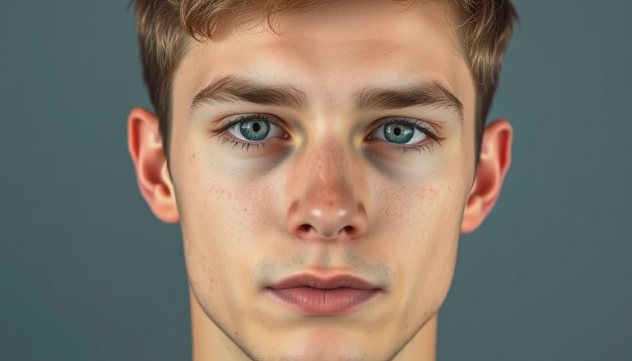 Close-up portrait of young man, online dating risks concept.