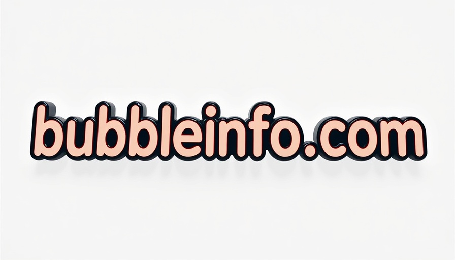 Modern logo design of bubbleinfo.com.