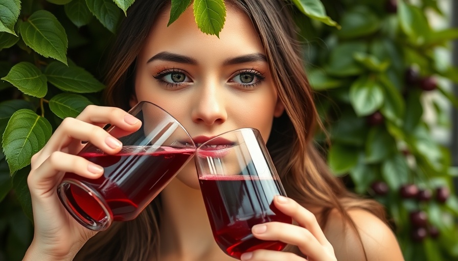 Young woman enjoying Montmorency tart cherry juice benefits.