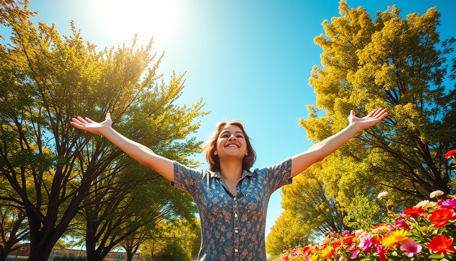 Person enjoying sunlight in a park, symbolizing how daylight boosts the immune system.