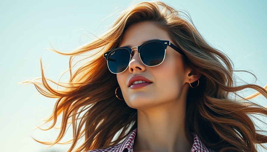 Effortless vacation hair in the sun with sunglasses