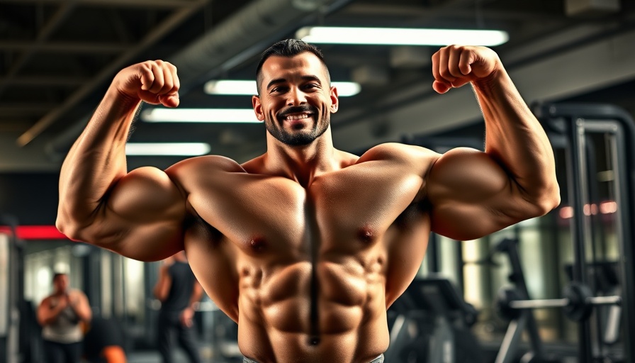 IFBB athletes posing and training in a gym.