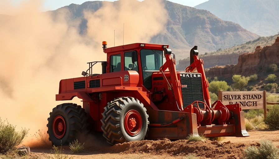 Bulldozer in action for canyon fire containment near Silver Strand Ranch.