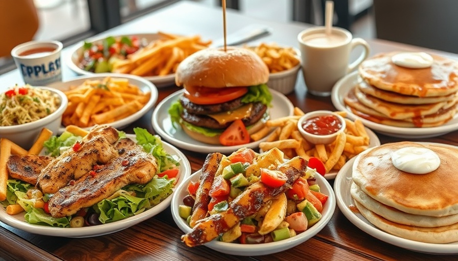 Dining out on a budget with diverse meal selection.