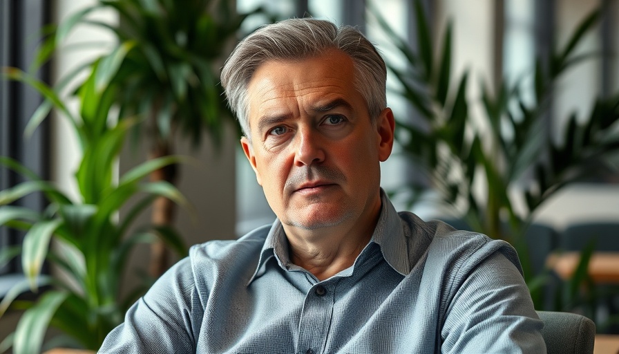 Thoughtful middle-aged man in office setting, DAHLIN Digital Operations Improvement.