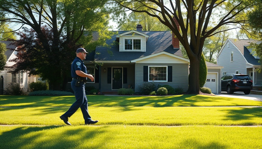 Police officer in suburban LA neighborhood, train horn issues.