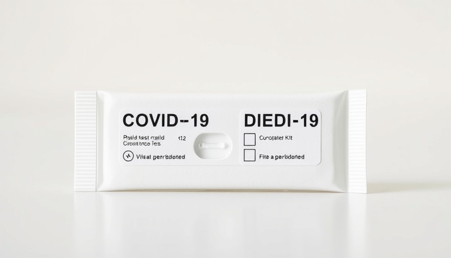 COVID-19 rapid test kit indicating results, symbolizing COVID-19 surge in Bakersfield.
