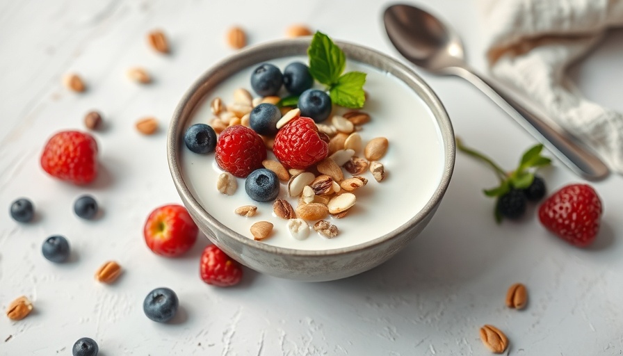 Healthy breakfast bowl with berries and nuts showcasing benefits of whey protein in diet.