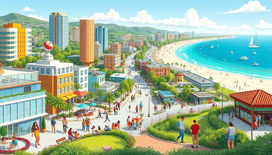 San Diego's Future illustrated in colorful cartoon.