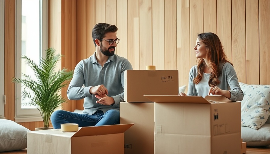 Couple simplifying your move with organized packing.