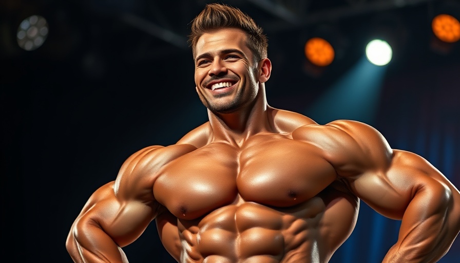 Urs Kalecinski Men's Open Bodybuilding competitor posing confidently on stage.