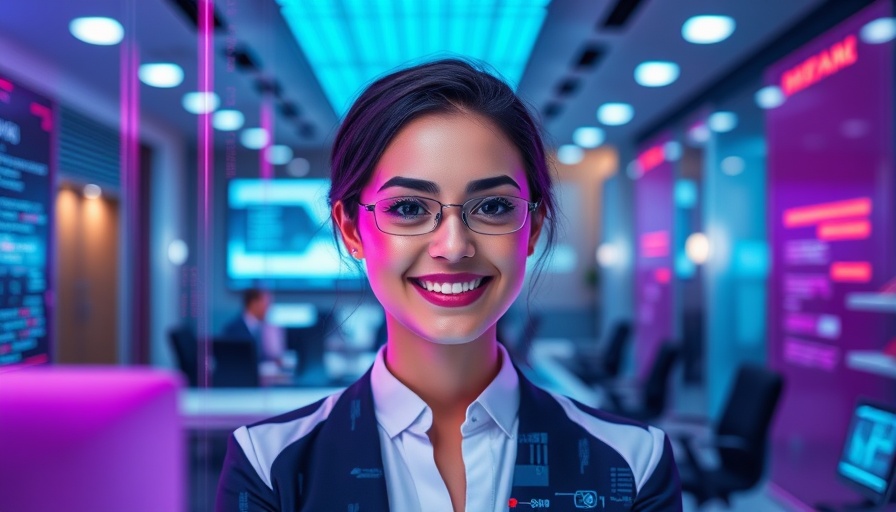 AI receptionist prompting concept with vibrant digital graphics.